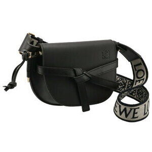 Loewe Gate Dual Shoulder Bag Logo Belt Black